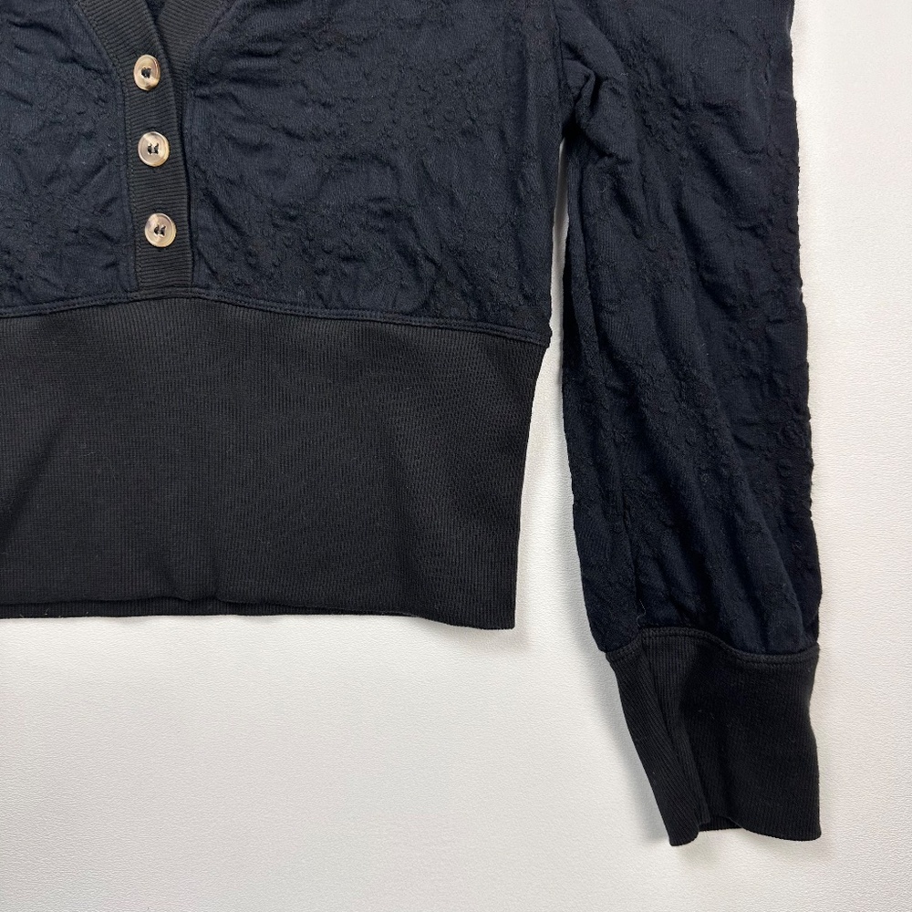 FREE PEOPLE GEMMA PUFF SLEEVE HENLEY - Picture 3 of 6